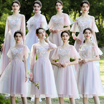 Bridesmaid dress 2021 new winter fairy quality sister dress Bridesmaid group large size can usually wear banquet long dress