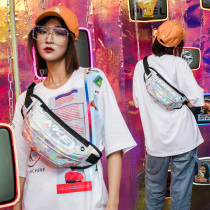 Bag 2020 new girl shoulder bag messenger bag laser waist bag female tide ins fashion personality wild chest bag