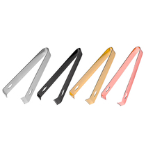 Stainless steel thickened small ice clip clip ice cube ice clip Gold rose gold ice pliers Bar supplies utensils