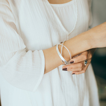 Xixu original Tianwadi old bracelet female sterling silver three ring multi-layer personality simple Joker three life three silver bracelet