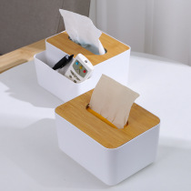 Tissue box home living room creative Nordic paper box desktop high-end light luxury tea table napkin multifunctional Japanese