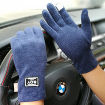 Glove men thin cotton spring and autumn warm touch screen winter students Cycling Plus velvet warm autumn winter windproof riding