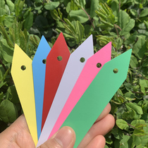  100 sheets of plant label PVC waterproof gardening label Plug-in card Word label card mark card punch label card