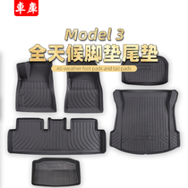 Suitable for Tesla model3 special tpe car full enclosure foot pad 21 trunk pad modification accessories