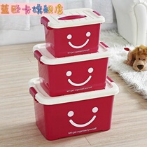 Portable plastic storage box Clothes toy finishing box Kitchen large medium and small storage turnover underwear box