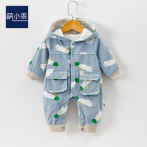 Baby Conjoined Clothes Autumn Clothing Baby Clothes Newborn Baby Khau Nets Red Begs to wear long sleeves for outfits
