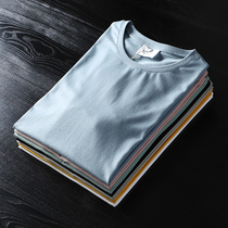 Foreign trade export tail single T-shirt mens short sleeve cotton grinding Japanese Joker original single shear label cow goods summer T-shirt shirt top