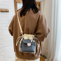 Net red small cloth bag cute canvas bucket bag women 2021 new hipster shoulder bag ins wild students