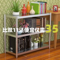 Stainless steel kitchen shelf 3-layer thickened shelf storage rack storage rack hotel kitchenware storage microwave oven rack