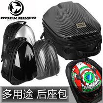 ROCK BIKER motorcycle back seat bag hard shell large capacity waterproof tail box Helmet backpack motorcycle tail bag