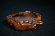 Boutique Yellow Poplar Wood Finely Carved Plum Pen Wash Swing Piece A Solid Wood Engraving Handlebar Piece Living Room Decoration Craft Collection