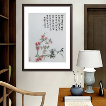 (Artisan Embroidery) pure handmade embroidered living room decoration hanging painting < Rain after spring apricots > Su embroidery real silk