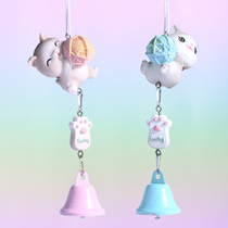 Cat wind chimes hanging small fresh bedroom car living room Couple a pair of cute girl heart birthday gift pendant