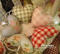 Full handmade bouchery Peach Heart Cloth Art Love English Style Fabric Accessories Car Accessories with Multi-Color Entry