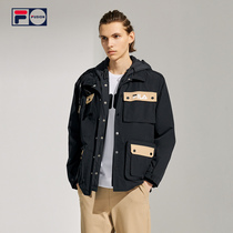 FILA FUSION FILA mens cotton suit 2021 spring new trend two-piece Sports hooded jacket