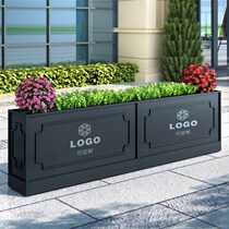 Outdoor Wrought iron flower box Outdoor planting flower tank Flower pool Flower bed Commercial street square Sales department Flower box combination partition