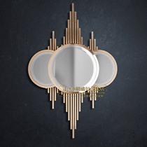 European art background Wall Wall wall hanging decorative mirror American classical porch living room sofa dining side mirror creative hanging mirror