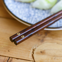 High-end wood chopsticks anti-slip high-temperature high-grade household refined hotels with soft-style lacquer-free wooden wood log chopsticks