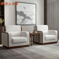 VIP reception sofa Fabric Business office reception area Single seat coffee table combination set Reception room sofa