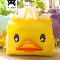 Original cute cartoon unwoven cloth paper towel box diy material bag free of cut adhesive paper crammy creative home