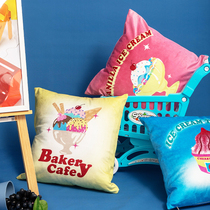 Zuo Xiandun Road cute American retro cartoon pillow ins girl nap office sofa cushion living room