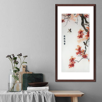 (Artistically Embroidered) pure handmade embroidered living room decoration hanging painting < flourished > Su embroidery genuine silk
