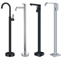 All copper floor-to-ceiling bathtub cold and hot water faucet surface-mounted heightened vertical washbasin garden outdoor column hotel bathroom