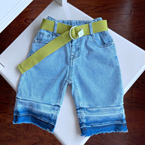 19Z1095 summer boys Middle pants cotton jeans stretch pants-4 18