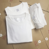 Migaoge spring and summer men and women with heavy 270g white thick impervious T-shirt casual loose cotton short sleeves
