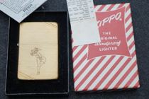 Zippo original dress 1985 brand new first edition 37 reengraving pure brass Changle Wind Girl (has been out)