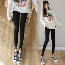 Underpants woman outside wearing spring and autumn style slim fit with high waist tight black conspicuo-thin big code autumn winter plus suede thickened warm