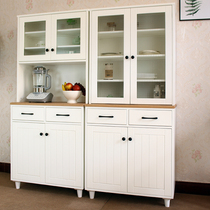 Japanese solid wood side cabinet simple modern kitchen high cabinet low cabinet kitchen cabinet storage cabinet whole side cabinet Cabinet cabinet Cabinet Cabinet