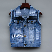 Childrens waistcoat 20209 Spring and autumn thin Korean version boy Yanqi cowboy 1-12-year-old baby jacket baby outside wearing