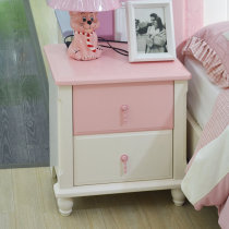 Childrens small bedside table storage cabinet girl drawer storage bedside table bedroom pink simple double chest furniture