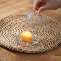  Chi Ya Yunfang aromatherapy candle glass cover transparent dust cover Modern simple candle cover decorative home ornaments