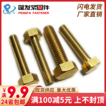 M8M10 series brass hexagon screw outer hexagon copper bolt screw GB30 model