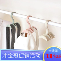 Creative bag storage rack wardrobe nail-free hanger adhesive hook creative hanging tie rack hanging bag rack hook