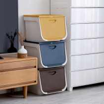 Alice front open plastic storage box cabinet clamshell childrens toy storage box Clothes finishing box Alice