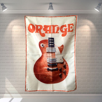 Come and customize GIBSON Guitar Hanging Fabric Hanging Banner Bar Decoration Wall-to-wall Curtains Studio Themed Hotel