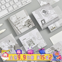 Creative Black & White Ins Wind Convenience Sticker students use N-to-stick Sticky Poo Sign Paper Can Tear Oil Painting Hand Tent Decoration DIY