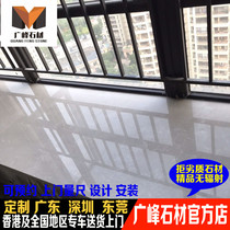 Custom fine white Magnolia marble Bay window sill background wall Door cover threshold stone ladder Shaped line wall