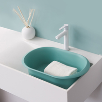 Rectangular washbasin plastic square basin household toilet washbasin dormitory student washing basin long basin