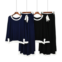 Pajamas womens autumn modal trousers long-sleeved loose home clothes Spring and autumn elastic large size loose suit