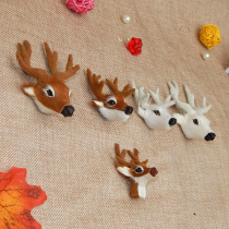 Simulation Trumpet Deer Head Model Adornment Magnet Small Deer Head Sen Yard Prop Christmas Deer Head Doll Paparazzi
