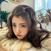 Wool curly hair card headwear cute ear Moren cute girl one-word clip simple large side clip hair accessories