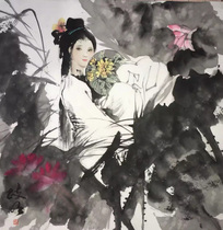 Famous calligraphy and painting Chen Zheng Ming figure hand-painted boutique celebrity calligraphy and painting antique old painting collection