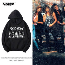 Western Gorgeous Heavy Metal Hard Rock Poor Street Skid Row Band Printed Hooded Unisex Hooded Loose Personality