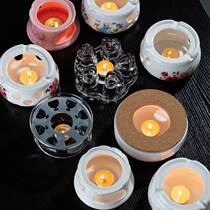 Candle stove heating household warm tea oven candle set teapot furnace Japanese tea table ceramic flower tea cooking tea
