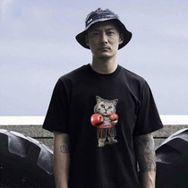 Cangshi Yichun Le Chao brand short sleeve T-shirt men summer cotton port wind half sleeve large size loose cartoon top