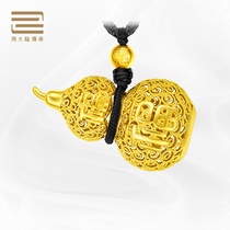 (Malls same section) Zhou Dafu to pass on classic inheritance of Fulu Yanmian gold foot gold pendant F217887